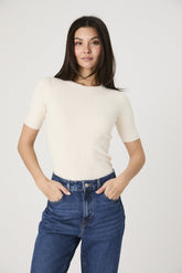 FRENCH CONNECTION MARLEY KNIT WIDE RIB TOP